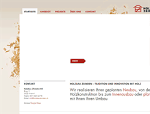 Tablet Screenshot of holzbauzbinden.ch